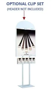 Information Center 22x28 Sign & Poster Stand, Double-Pole with Five Clear Literature, Brochure Holders