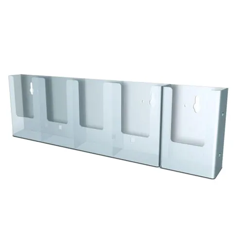 Information Center 22x28 Sign & Poster Stand, Double-Pole with Five Clear Literature, Brochure Holders