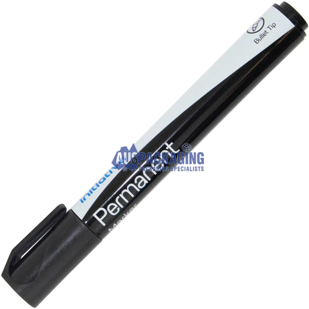 Initiative Permanent Marker Bullet 1.5mm Black (INTPERMR)
