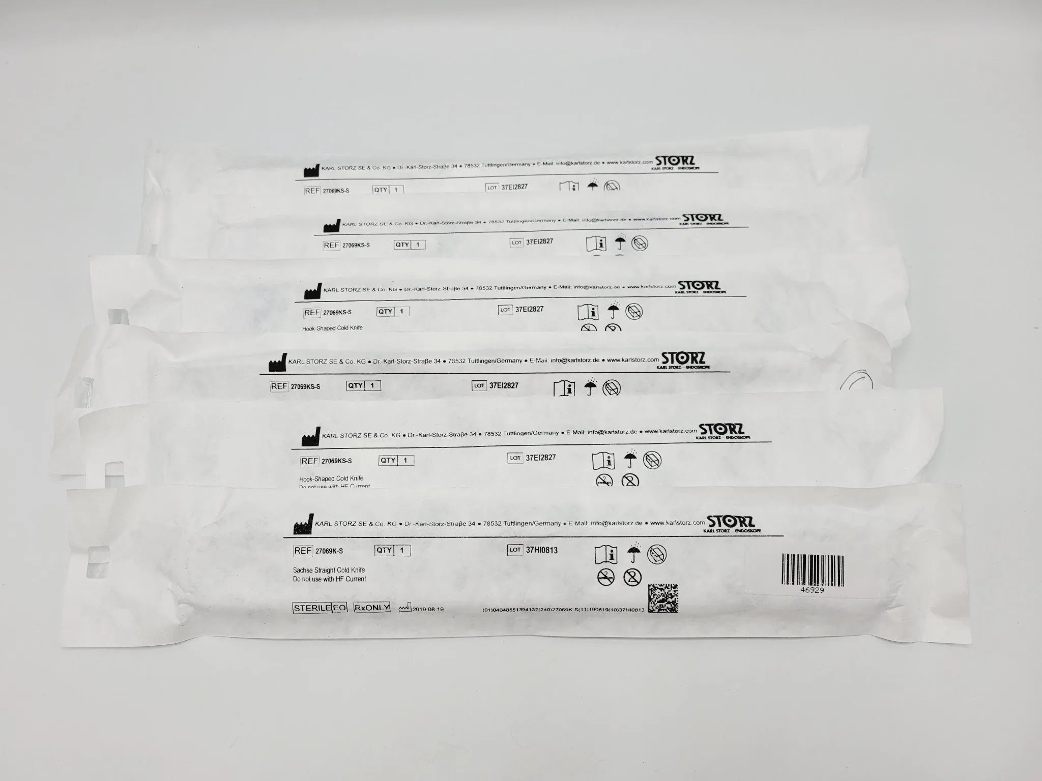 Karl Storz 27069K-S Sachse Straight Cold Knife Pack of 6