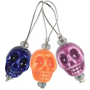 Knitter's Pride Zooni Stitch Markers with colored beads - Sugar Skull - 12 Pack