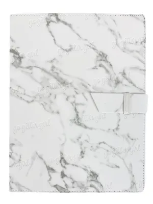 Large Premium Bullet Journal -Belt Closure- White Marble