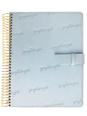 Large Premium Bullet Journal - Wire Belt - Sky Blue