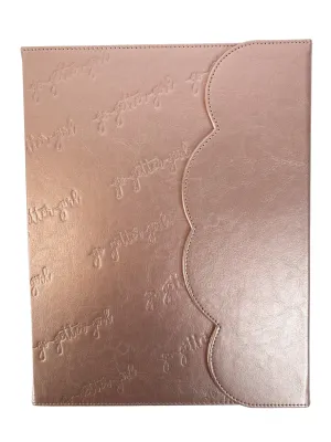 Large Premium Lined Journal - Scalloped- Shimmer Rose