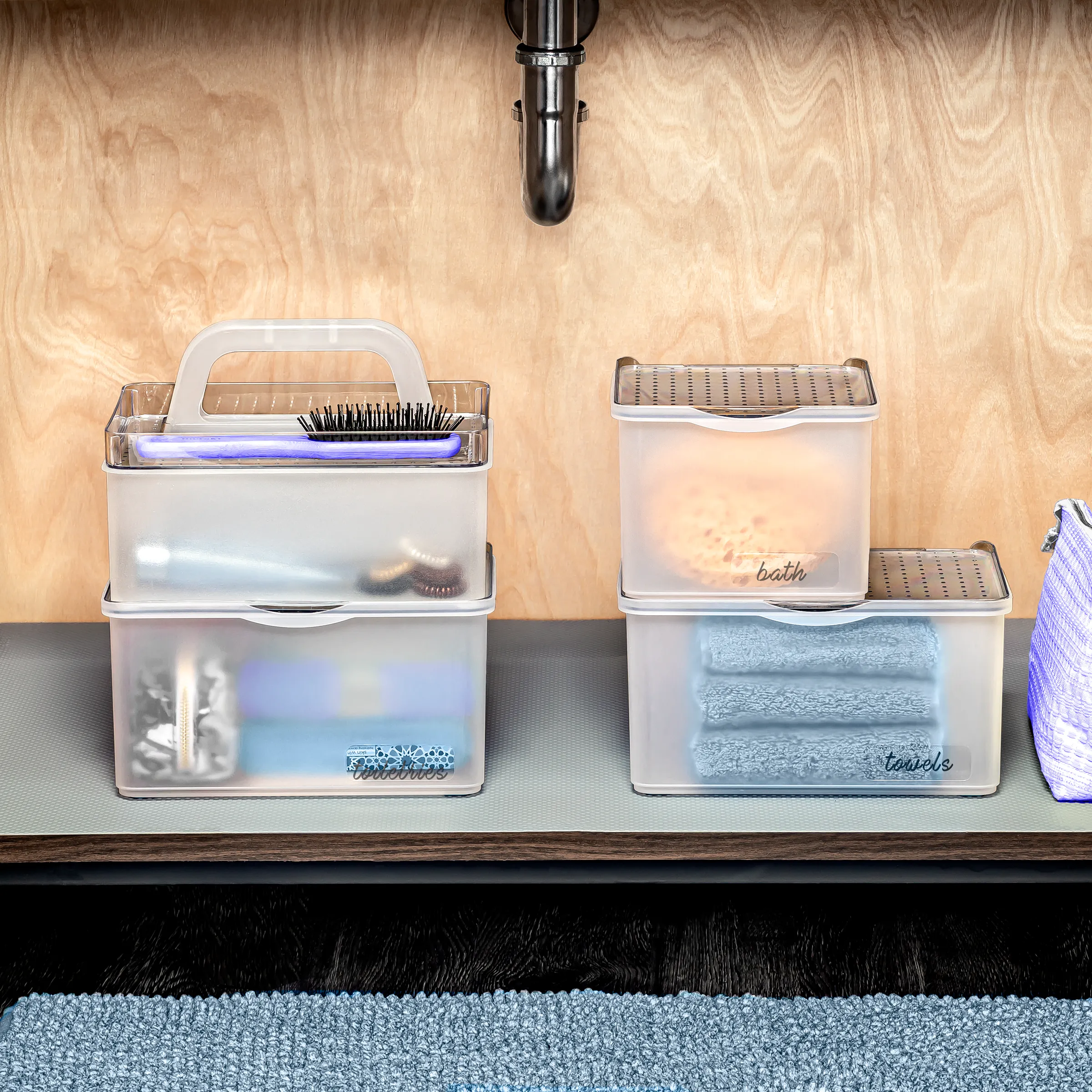 Lid Bin with Dry Erase Labeling