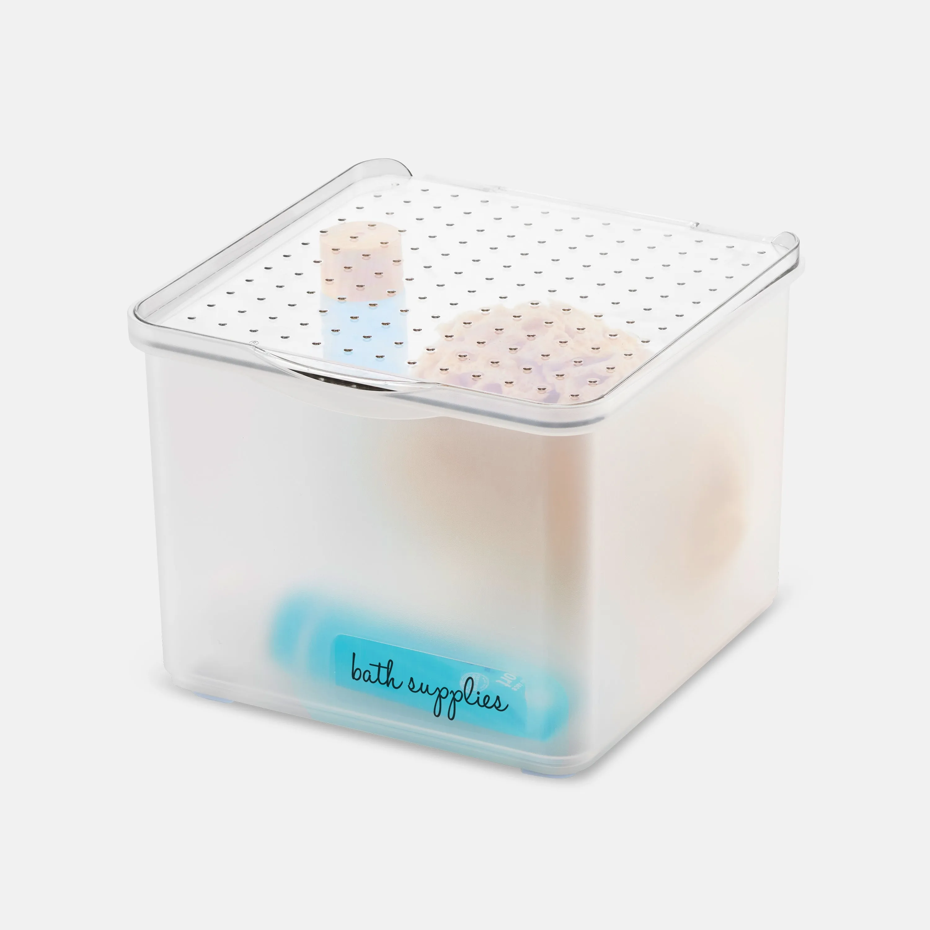 Lid Bin with Dry Erase Labeling