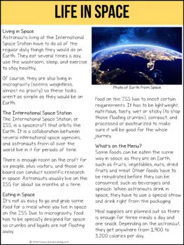 Life In Space Non-Fiction Article