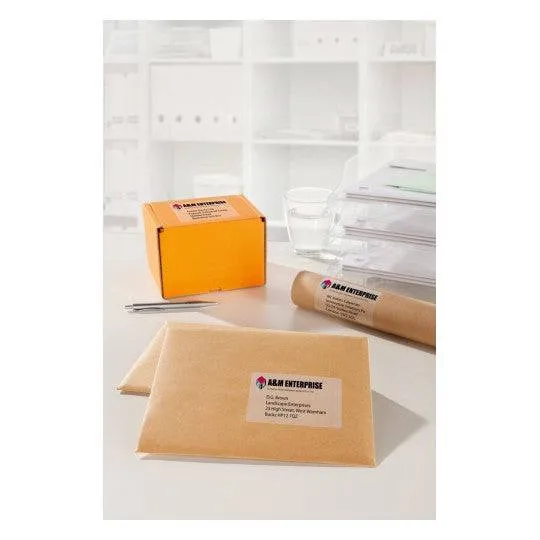 Mailing labels 210 x 297 mm