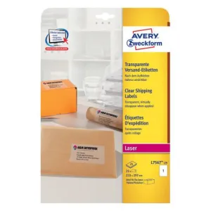 Mailing labels 210 x 297 mm