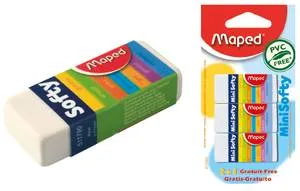 Maped Eraser Mini Softy Blister pack of 3pcs