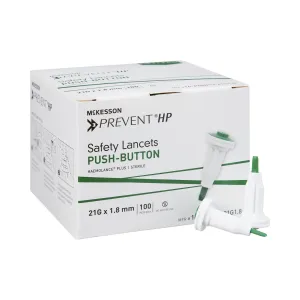 McKesson 1217984 Safety Lancet, 21 Gauge, Case of 2,000