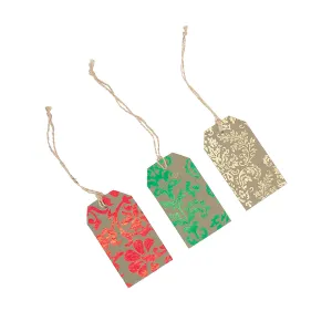 Medici Damask Gift Tag, Set of  12