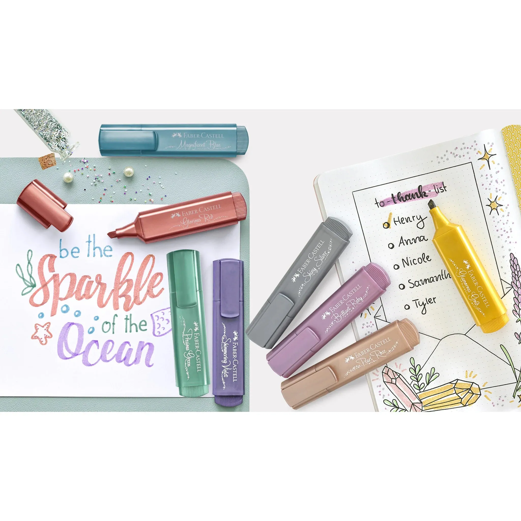 Metallic Highlighters/Textliner 8 ct