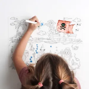 Miminoo Silicone Reusable Colouring Mat & Marker Set - Atlantis
