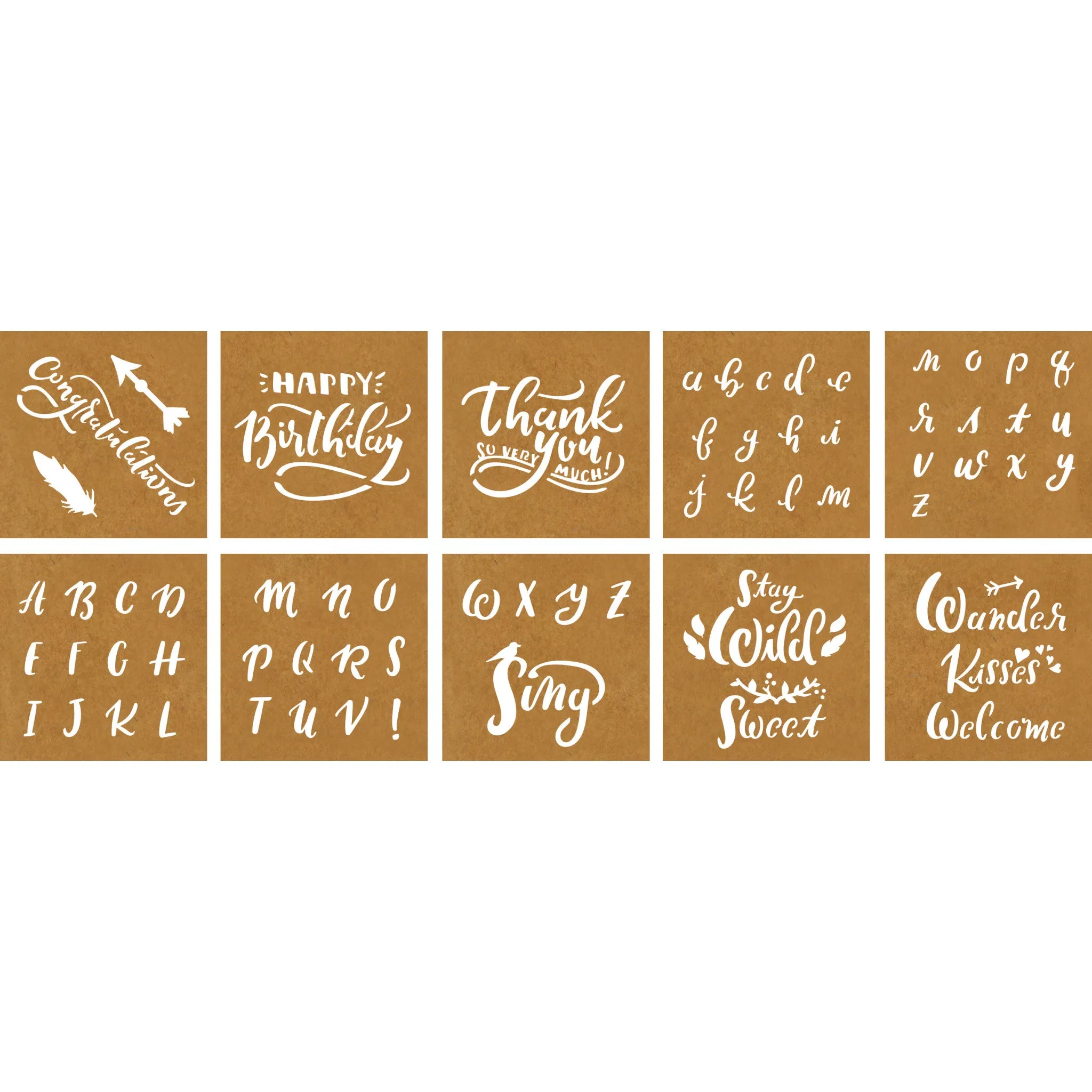 Mixed Media Stencils - Lettering II - #770606