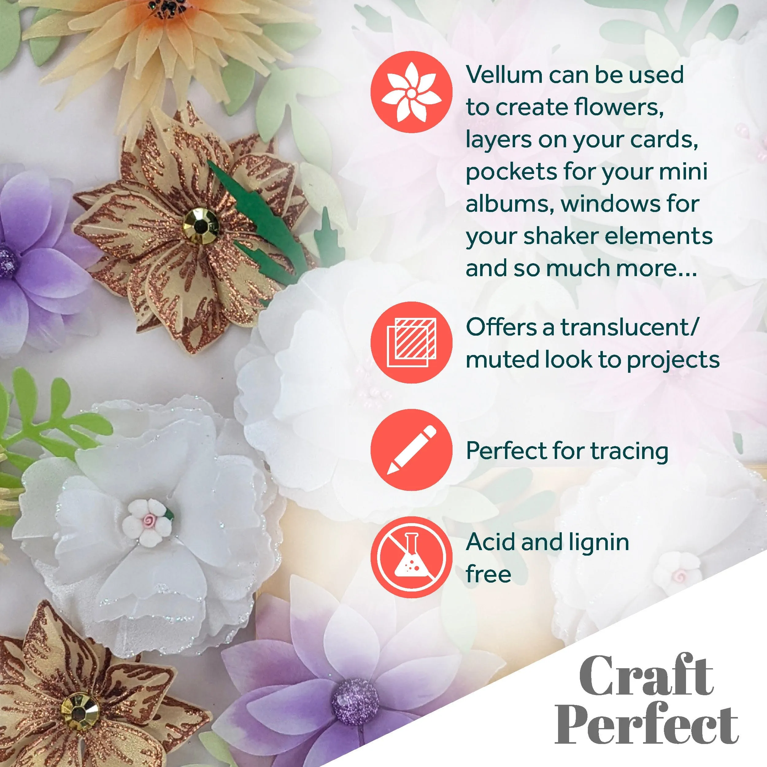 Multipack of 2 - Vellum Paper - Vintage White - A4 -9996E2