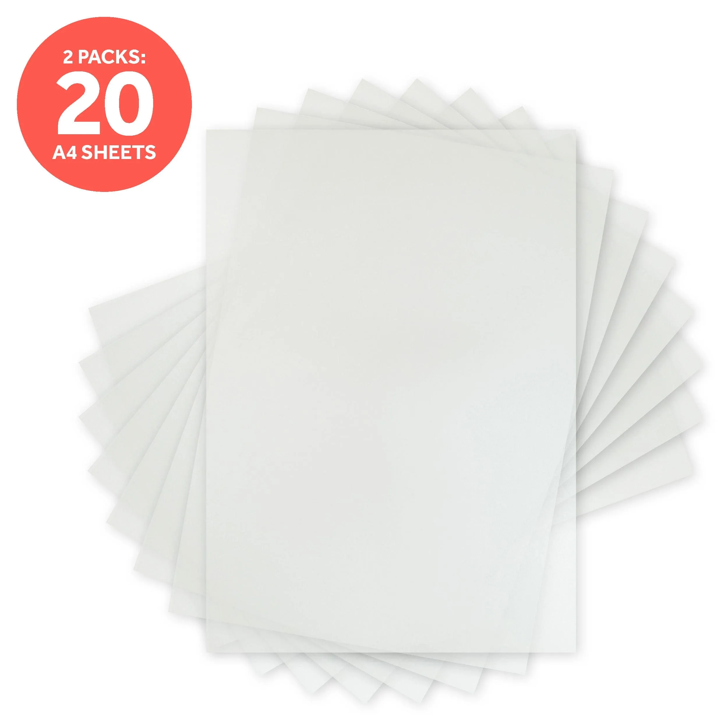 Multipack of 2 - Vellum Paper - Vintage White - A4 -9996E2