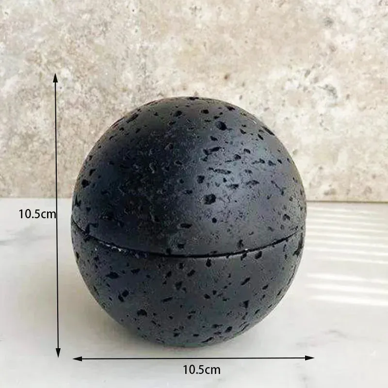 Natural Travertine Stone Sphere Incense Burner | Mubkhar Incense Burner