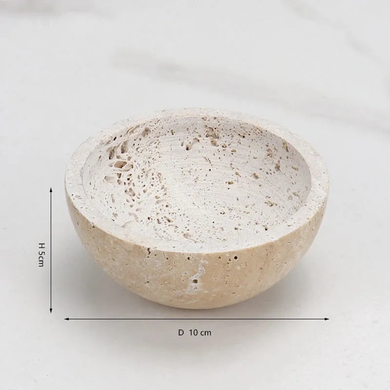 Natural Travertine Stone Sphere Incense Burner | Mubkhar Incense Burner