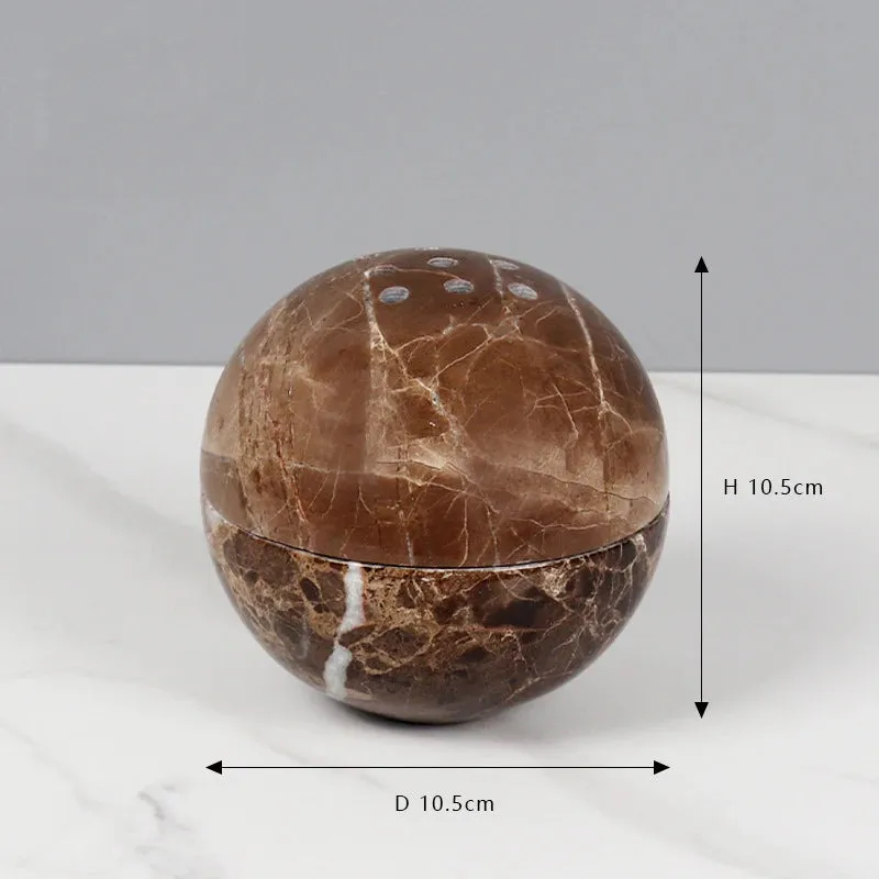 Natural Travertine Stone Sphere Incense Burner | Mubkhar Incense Burner