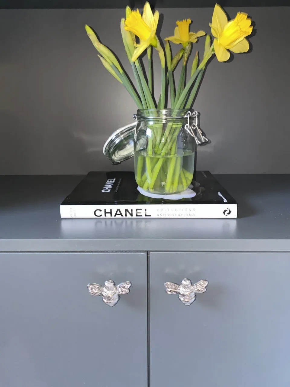 Nickel Finish Brass Bee Drawer Knob