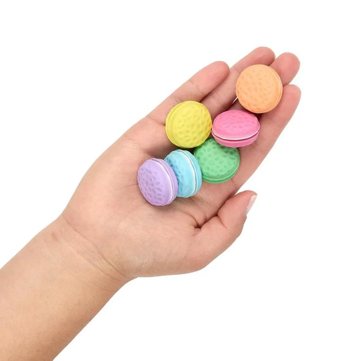Ooly macarons vanilla scented erasers set of 6