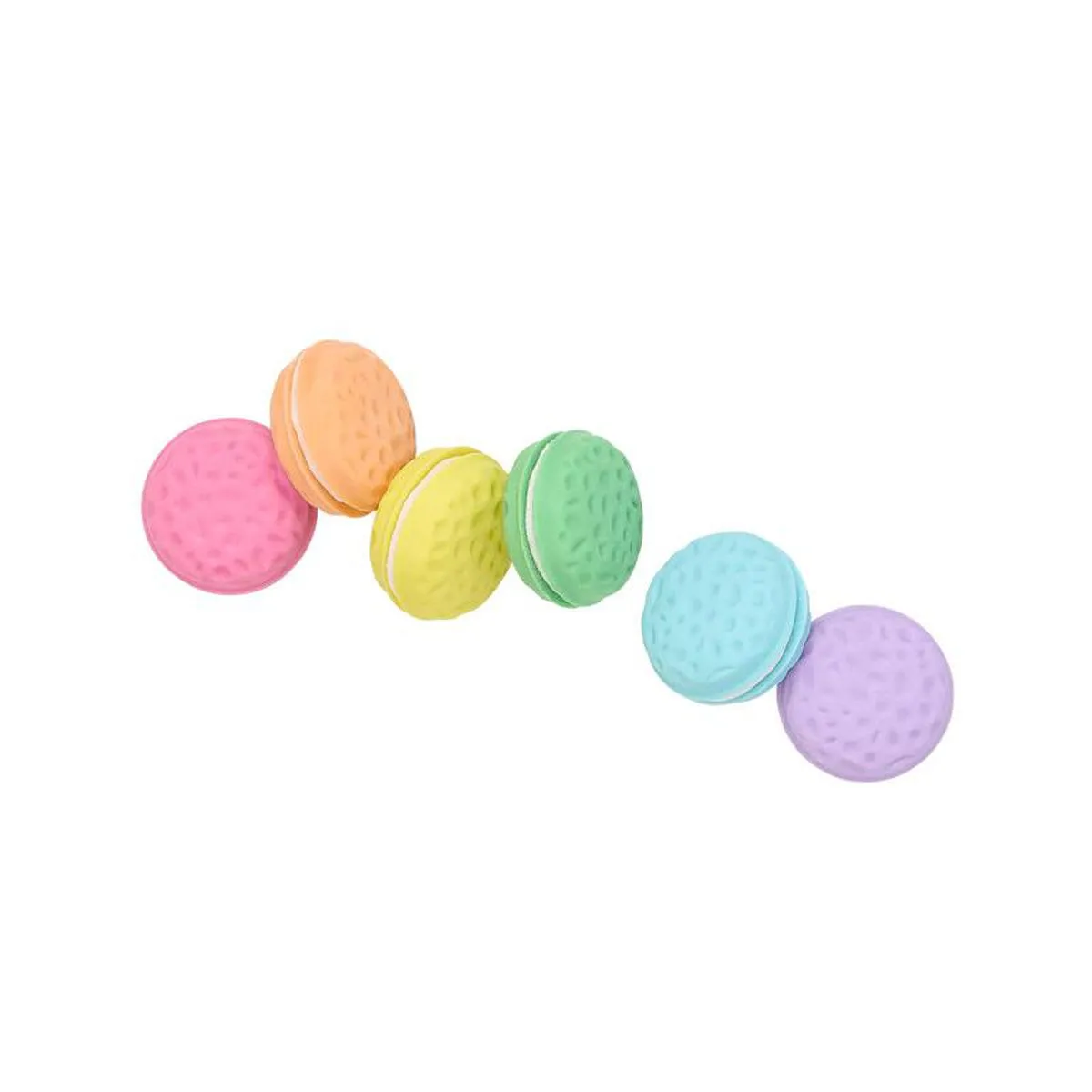 Ooly macarons vanilla scented erasers set of 6