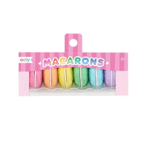 Ooly macarons vanilla scented erasers set of 6