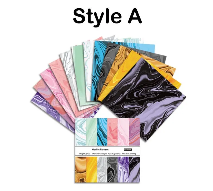 Origami Paper - Assorted Washi Paper for Scrapbook - Marble Yuzen Paper - Chiyogami Paper - Craft Art Folding DIY Project, Gift Idea
