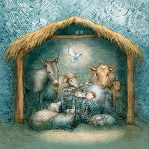 Peace Nativity Christmas | Paper Napkins for Holiday Tabletop or Decoupage