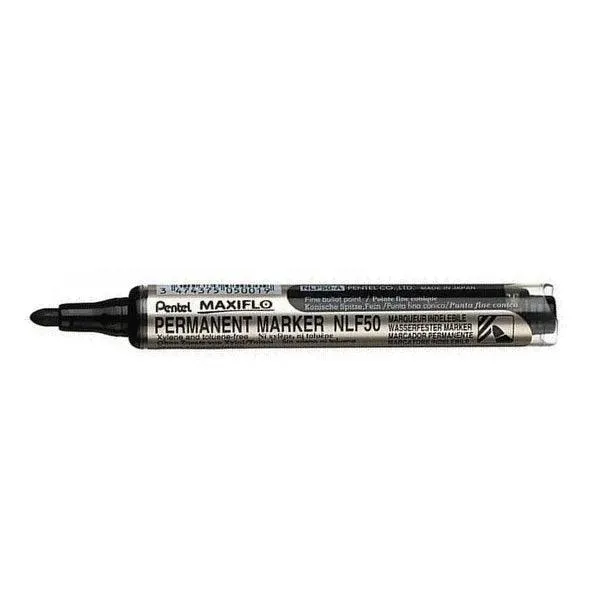 Pentel Maxiflo Permanent Marker Bullet Point Black Box of 12