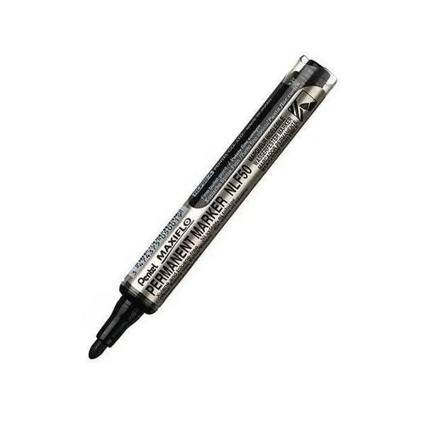 Pentel Maxiflo Permanent Marker Bullet Point Black Box of 12