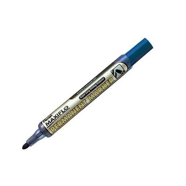 Pentel Maxiflo Permanent Marker Bullet Point Blue Box of 12