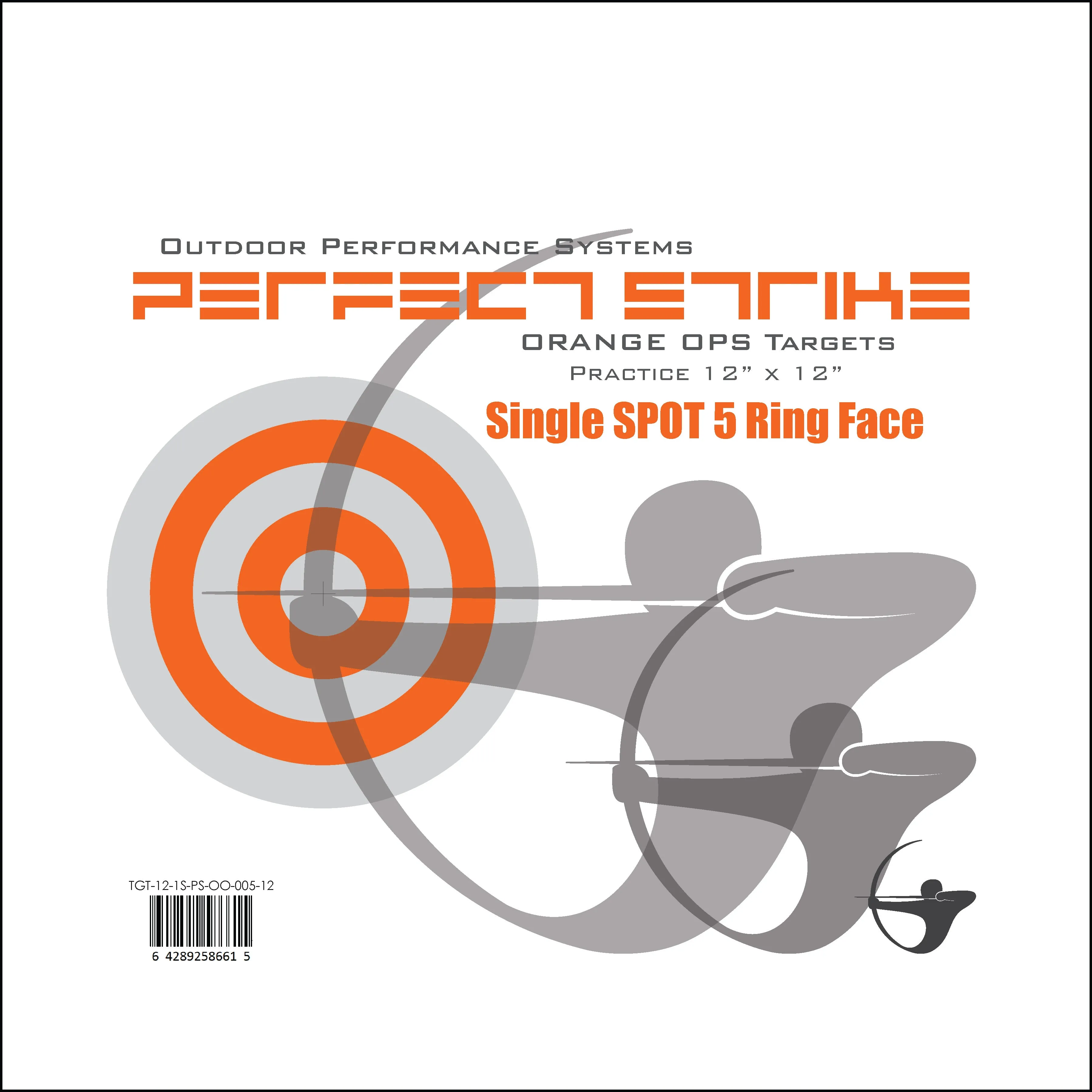 Perfect Strike ARCHERY Targets. ORANGE OPS No. 005. Single Spot Targets. 12" x 12". (12 Targets.)