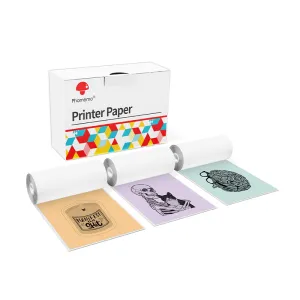 Phomemo 53mm Green/Orange/Purple Sticker 20-Year-Lasting Thermal Paper for M02/M02S/M02Pro/M03/M04S/M04AS/M832/P2S丨3 Rolls