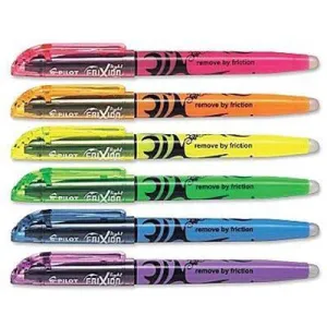 Pilot Frixion Erasable Highlighter 4.0Mm Assorted Pack 6
