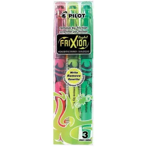 Pilot Frixion Erasable Highlighter 4.0Mm Assorted Wallet 3