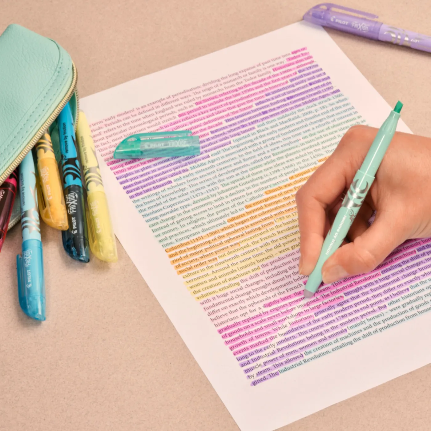 Pilot FriXion Light Soft Erasable Pastel Highlighter Triple Blister 3pk - Pastel Yellow, Pink, Blue