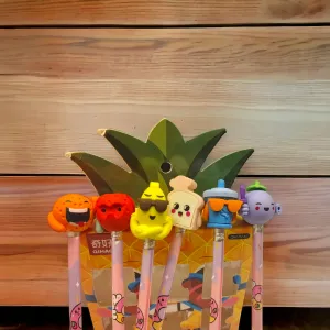 Pineapple Theme Eraser Set.