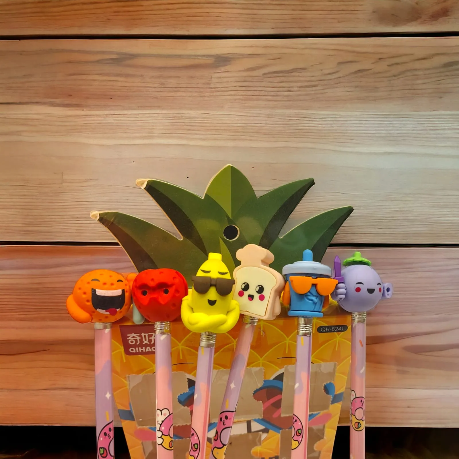Pineapple Theme Eraser Set.