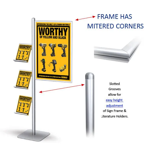 POSTO-STAND™ Quick Change Slide-in Sign Holder 24x36 (SINGLE FRAME OFFSET)