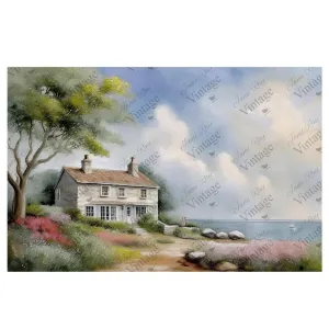 Seaside Cottage Medium Rice Paper - JRV Stencil Co