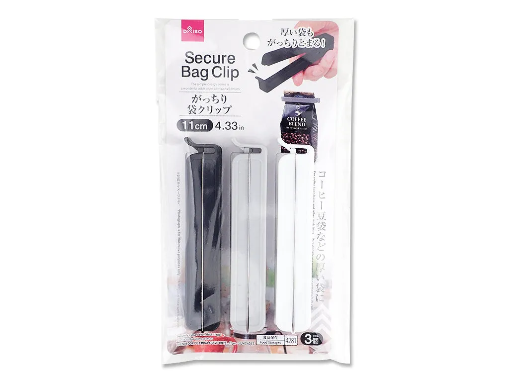 Secure Bag Clip -11cm - 4.33in - 3 pcs.-