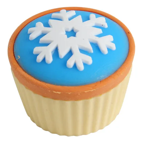Snowflake Cupcake Erasers Party Favor (One Dozen)
