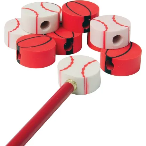Sport Eraser Pencil Tops Kids Stationery (One Dozen)