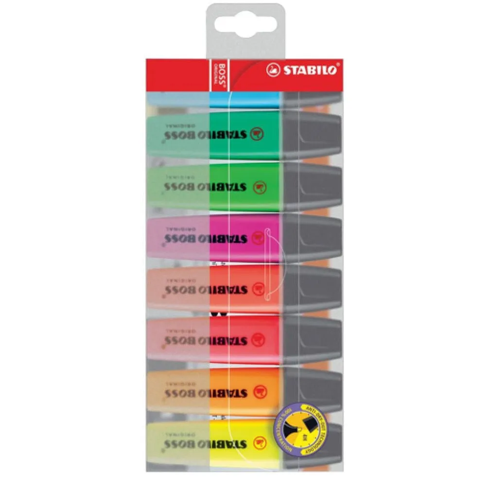 Stabilo Boss Original Highlighters Assorted (Pack of 8) 70/6