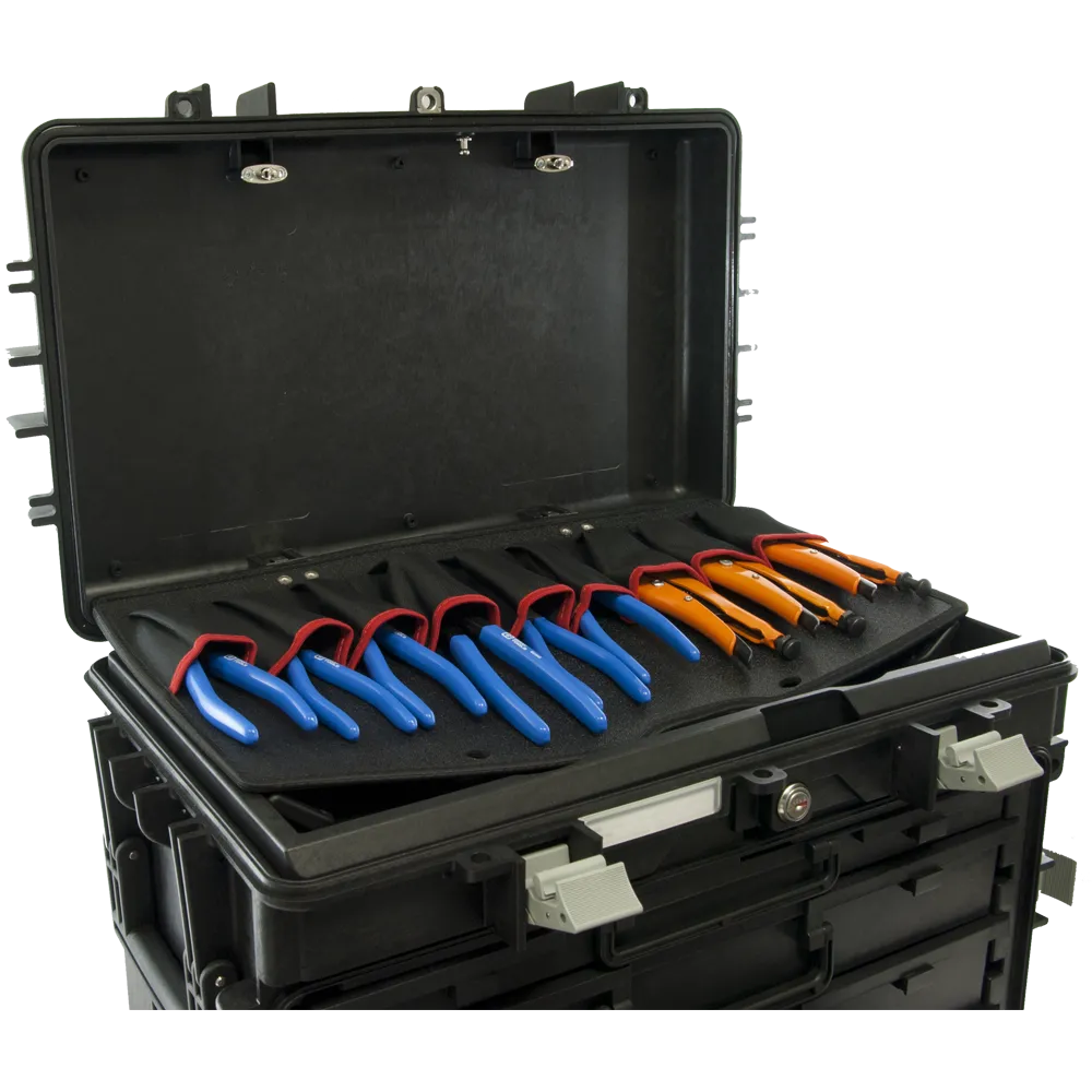 Top Lid Tool Panel For Mobile Tool Chests With 9 Pockets