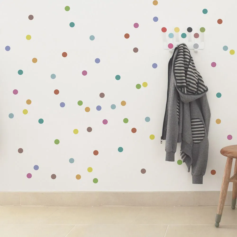 Tresxics Wall Hook Dots & 10 Wall Stickers Colours