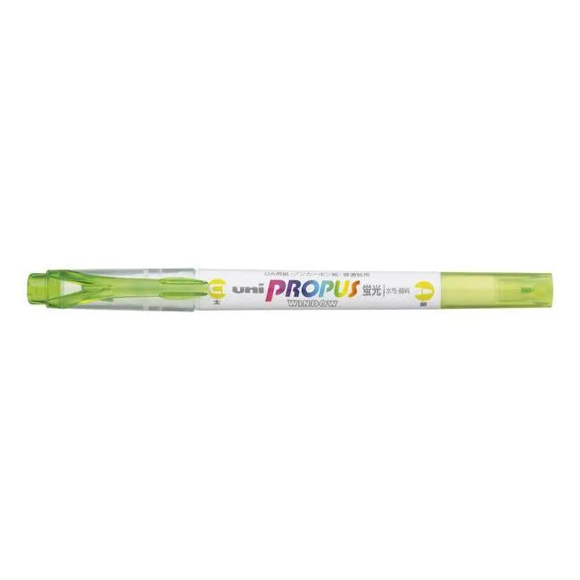 Uni Propus Window Double-Ended Highlighter 4.0mm/0.6mm Lime