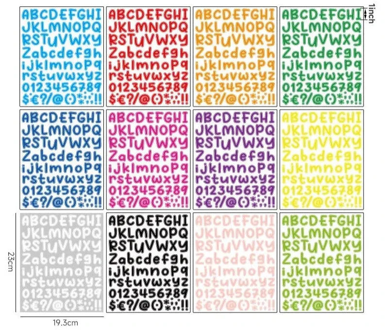 Vibrant Palette Stickers - Unleash Your Creativity with Playful Alphanumeric Accents